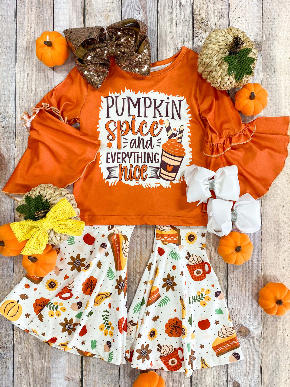toddle baby girls wholesale fall pumpkin boutique outfit preorder