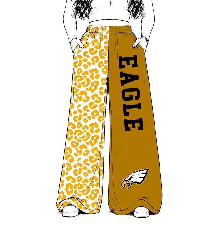 Baby girls custom eagle team leopard design milk silk leggings pants
