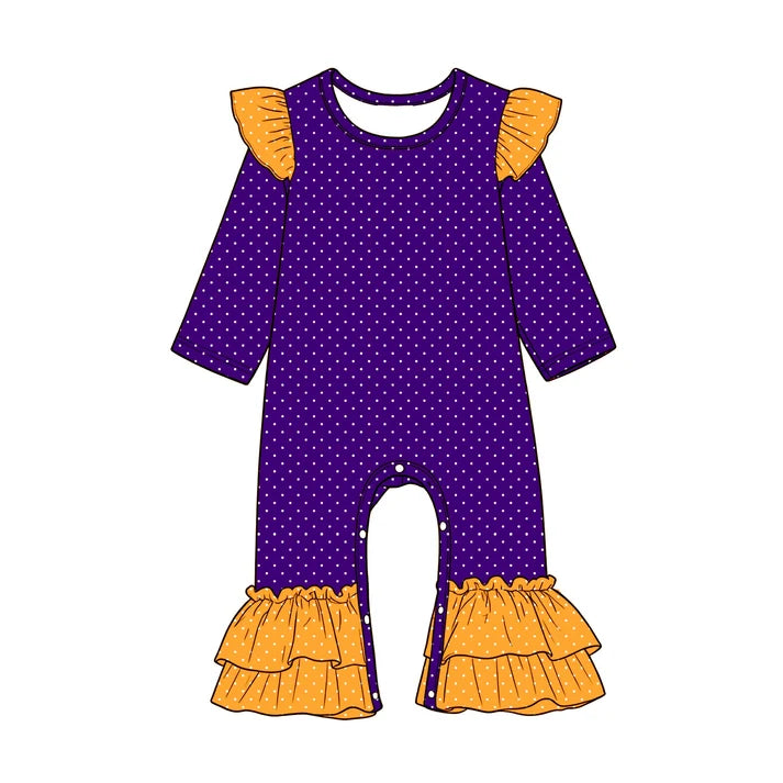 Toddle baby girl long sleeve custom design romper