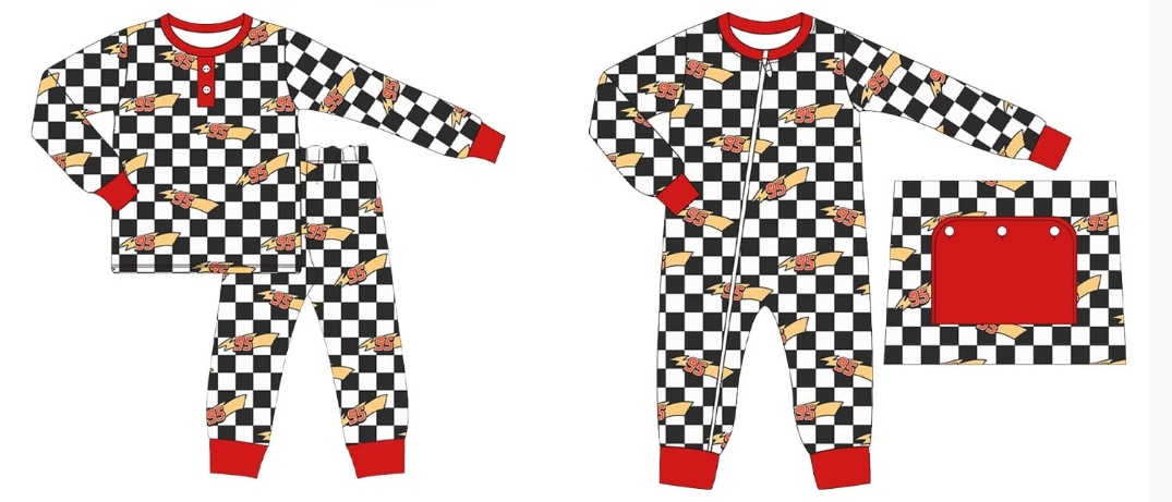 Toddle kids boy car design matching design outfit