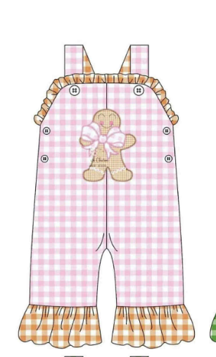 toddle baby Christmas gingerbread romper wholesale factory price