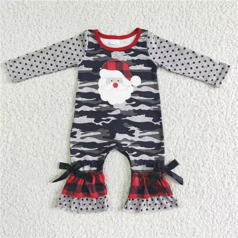 Toddle girls Camo print Christmas romper
