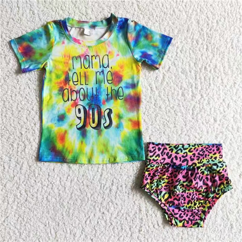 Girls tie dye bummie set