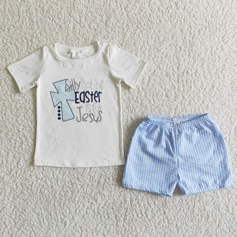 baby boys short sleeve Easter set, C4-3