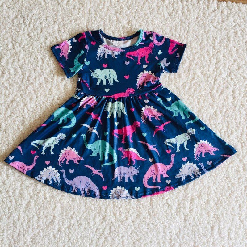 Baby girls short sleeve Valentines day dress