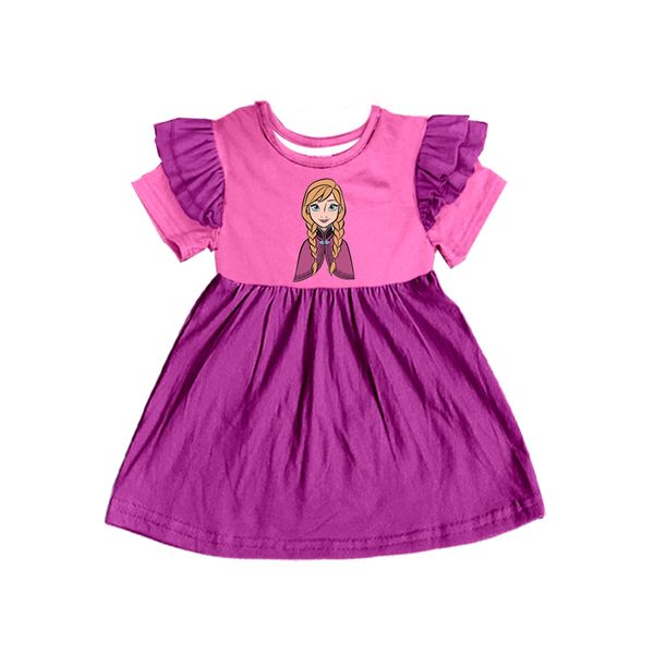 Pre-order girls short sleeve summer boutique dress, GLD0251