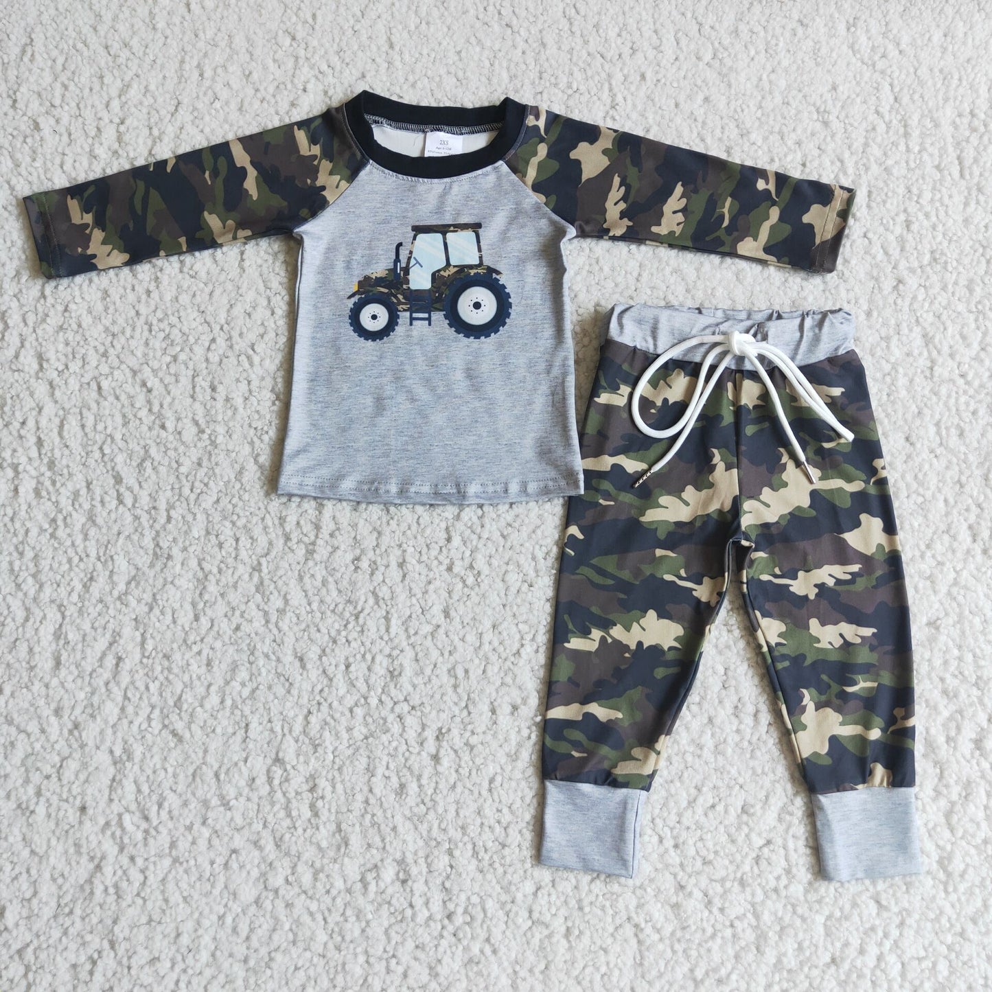 boys fall tractor set