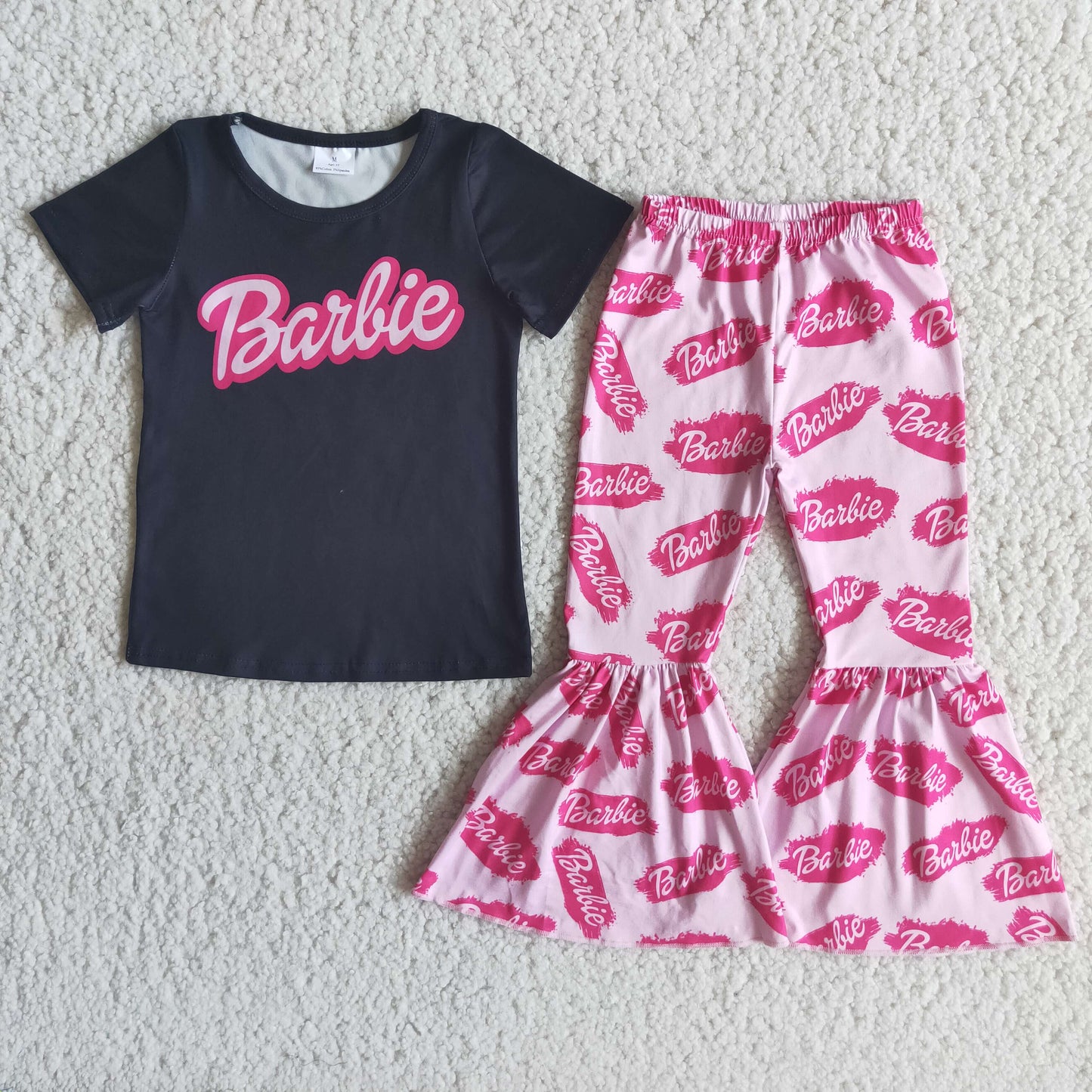 Baby girls 2pcs bell bottom pants sets
