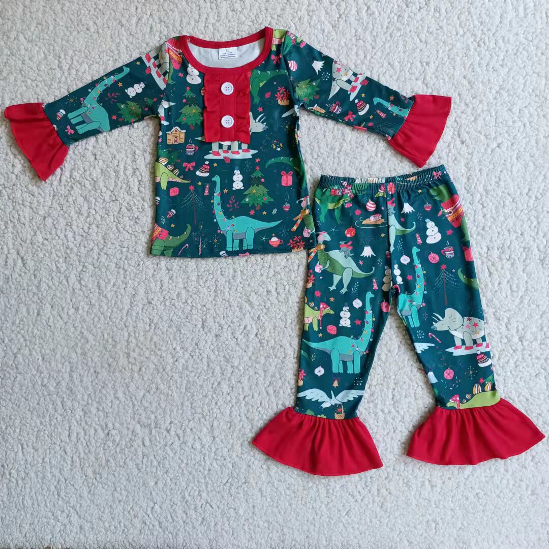 Baby Girls dinosaur pajama set