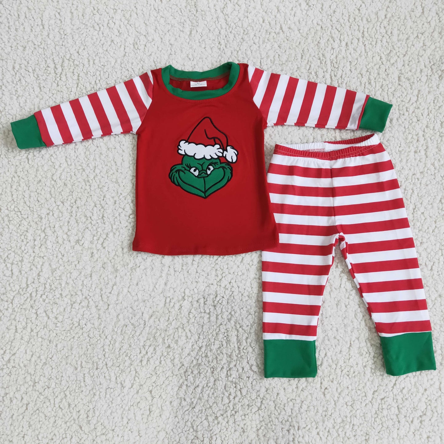Baby boys embroidery winter pajama set