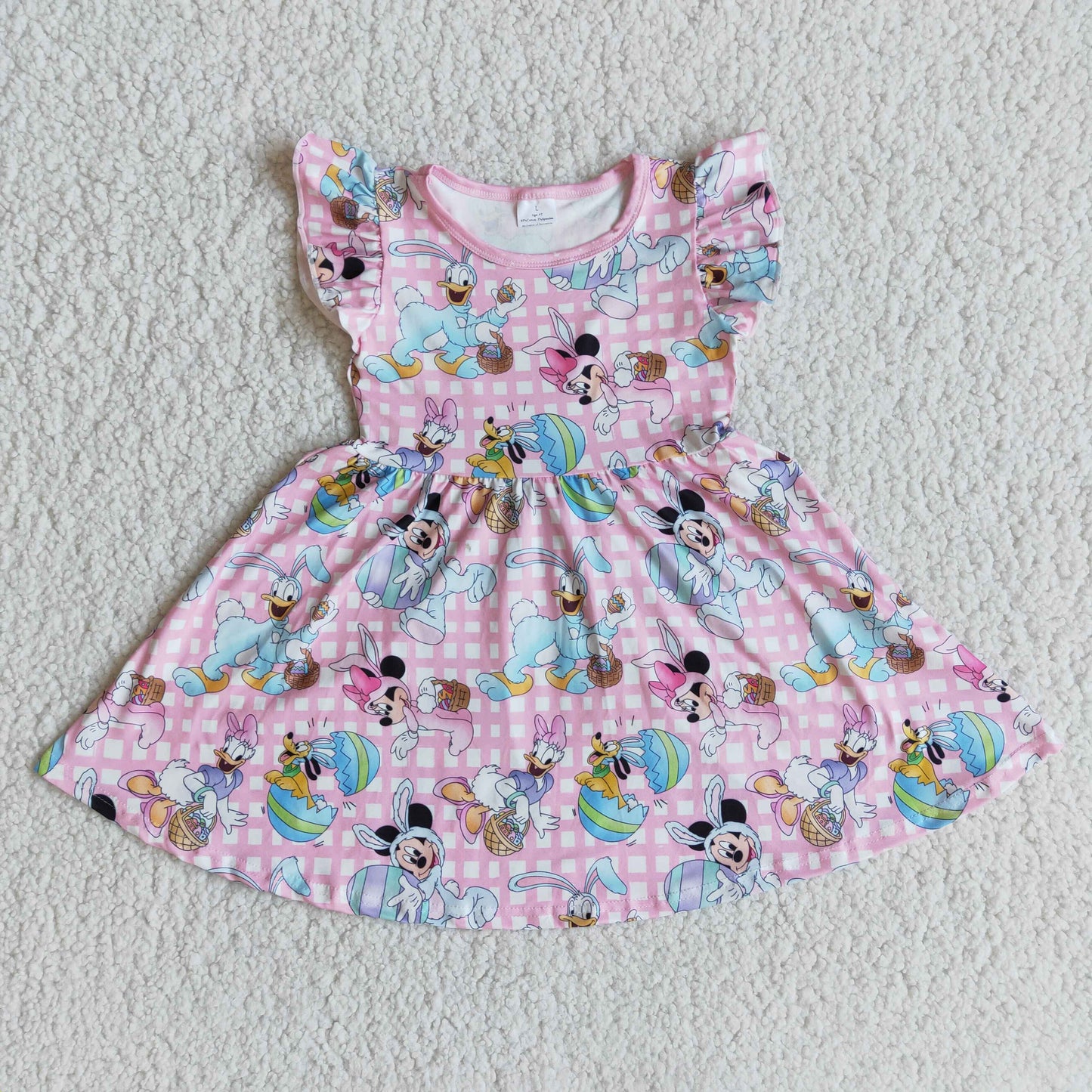 girls cartoon Easter dress