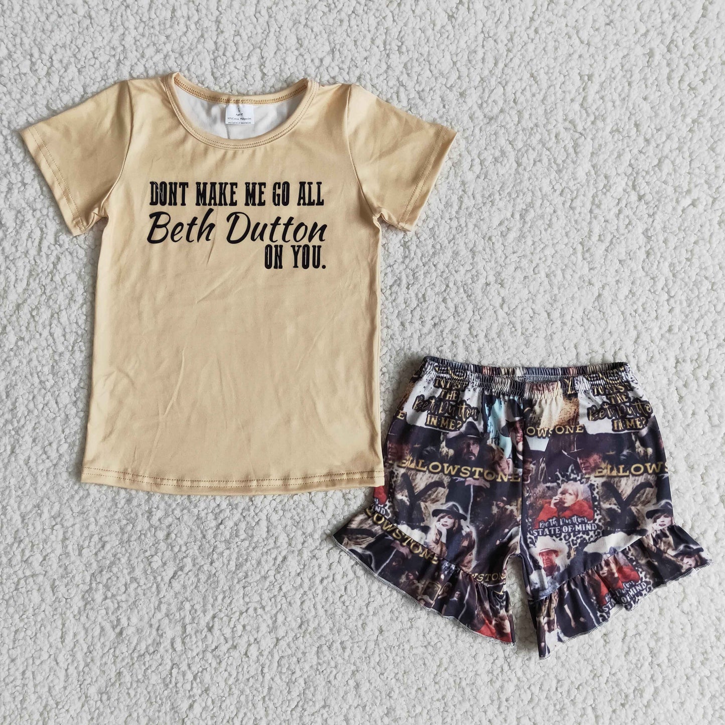 girls dutton summer short set