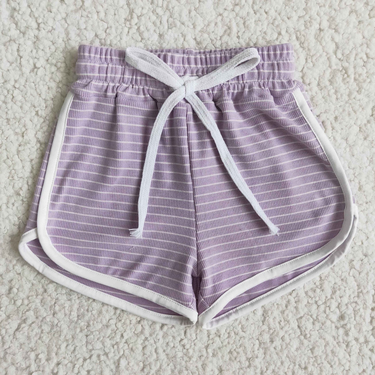 baby girls lavender color stripes summer shorts B0-10
