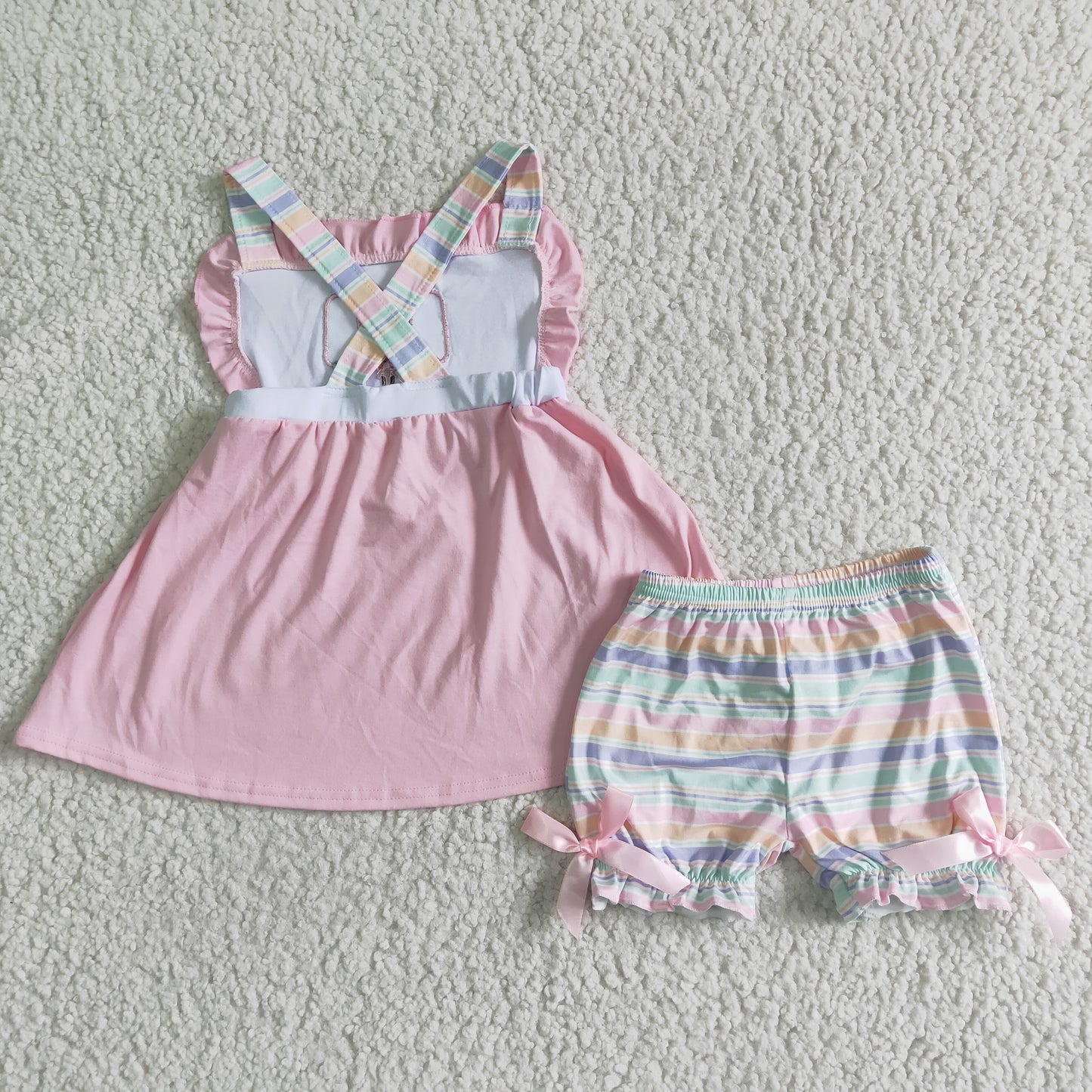 infant baby girls embroidery Popsicle summer short outfit GSSO0012