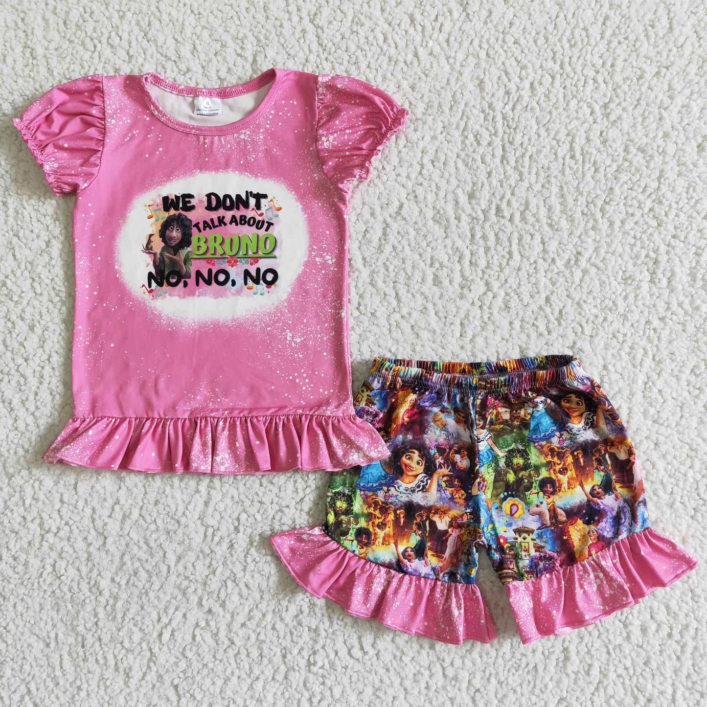 Kids design summer short sleeeve outfit GSSO0006