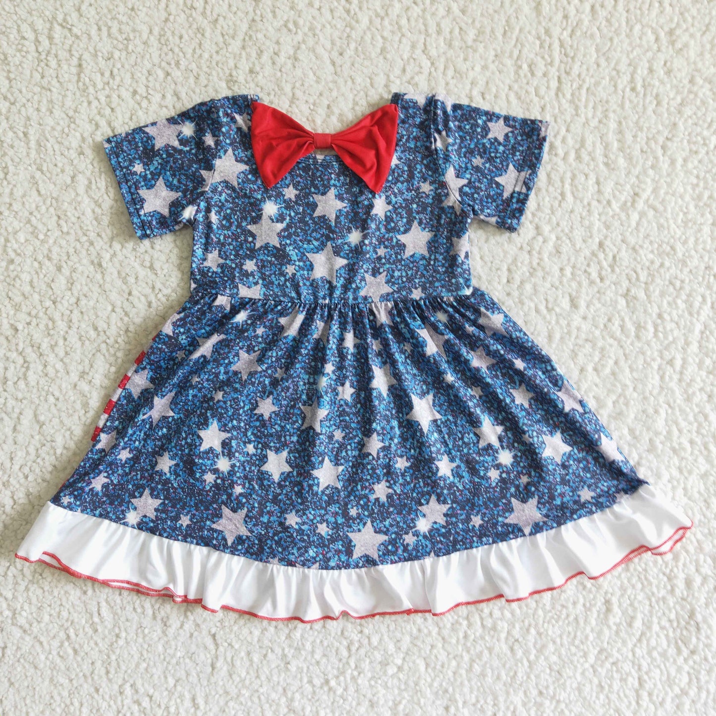 Baby girls July 4th star print summer dress