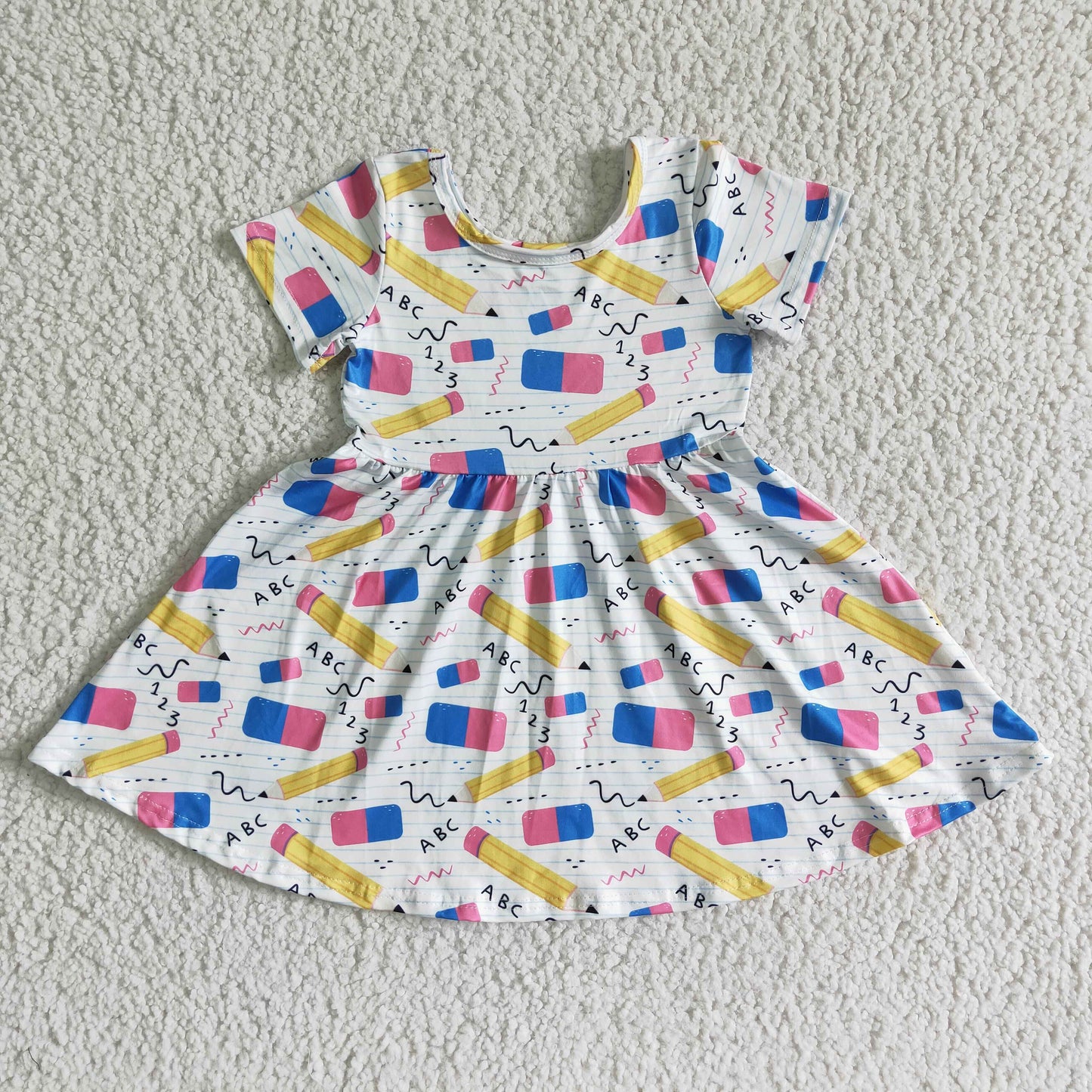 Abc pencil back to school dress