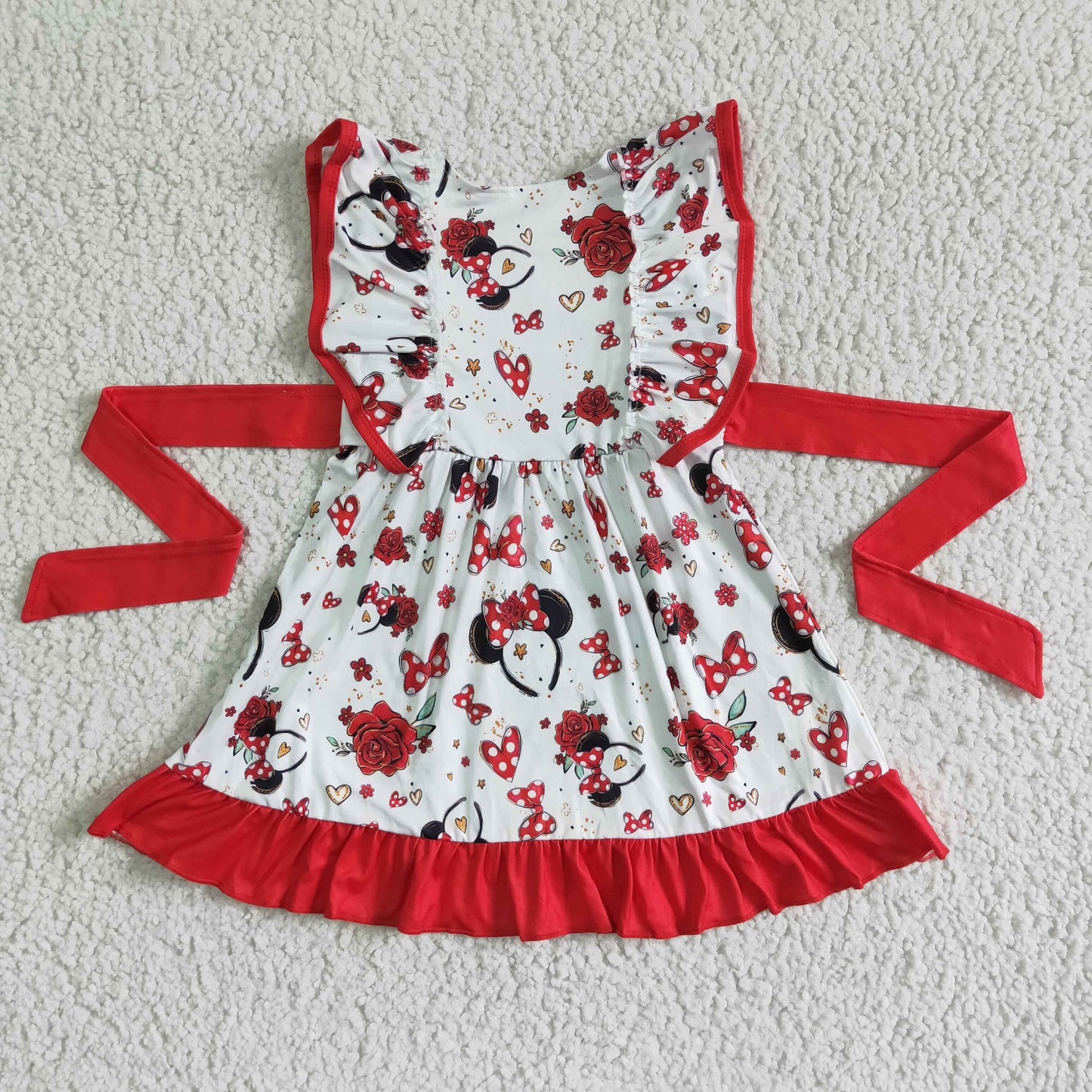 Flutter sleeve cartoon dress