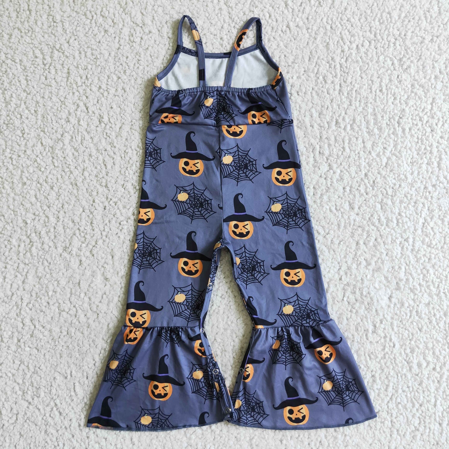 kids Halloween pumpkin jumpsuit