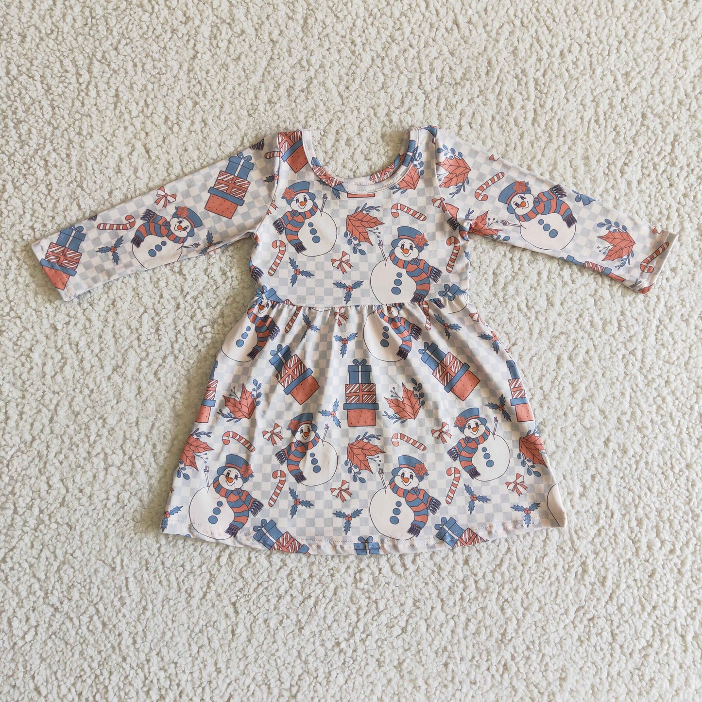girls long sleeve Christmas gift dress
