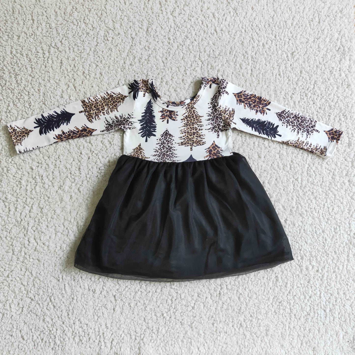 girls Christmas black tulle dress