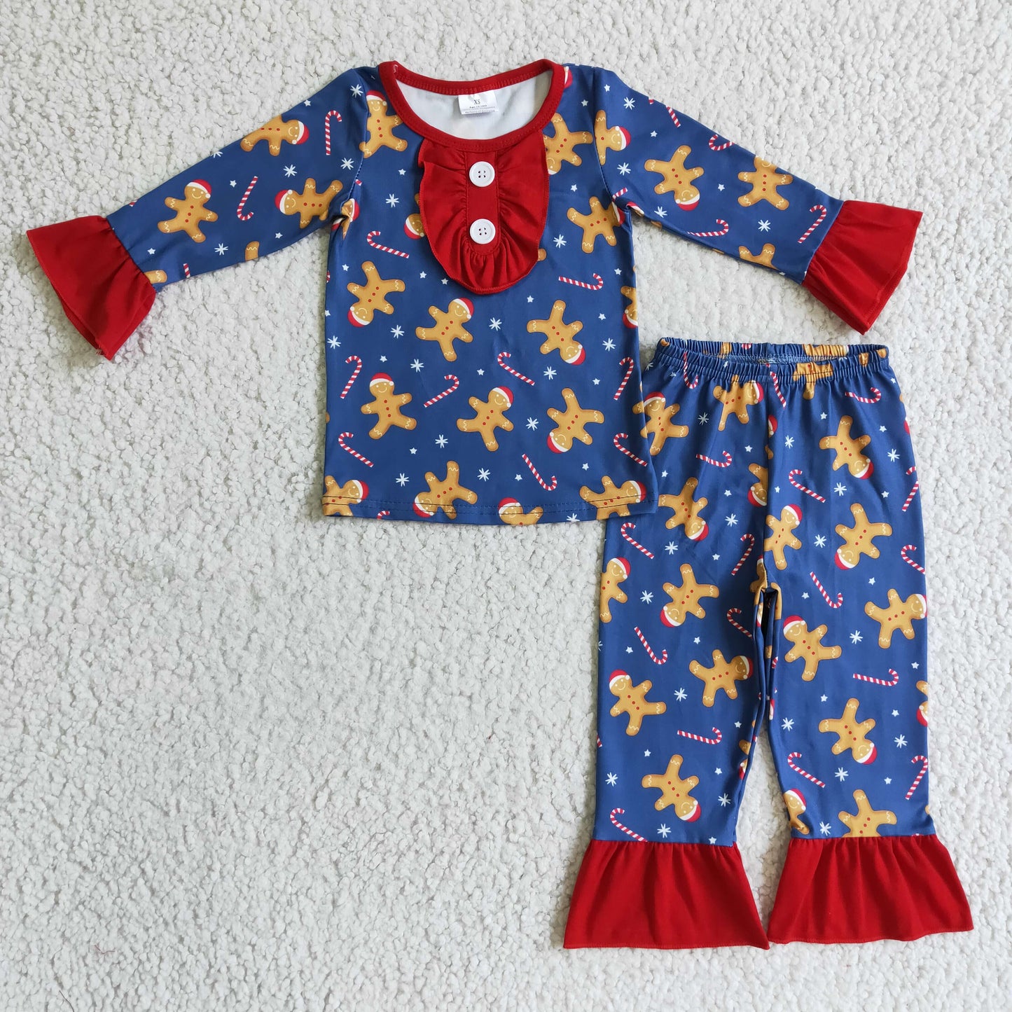 girls gingerbread pajama set GLP0331