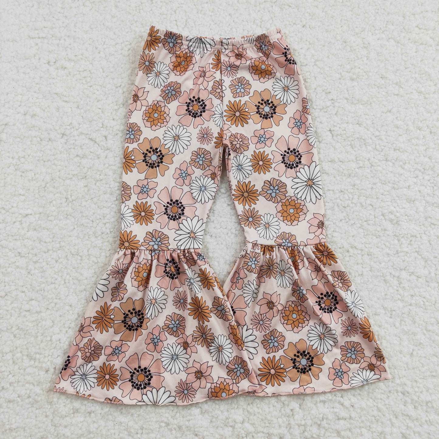 baby girls flower milk silk pants , P0058
