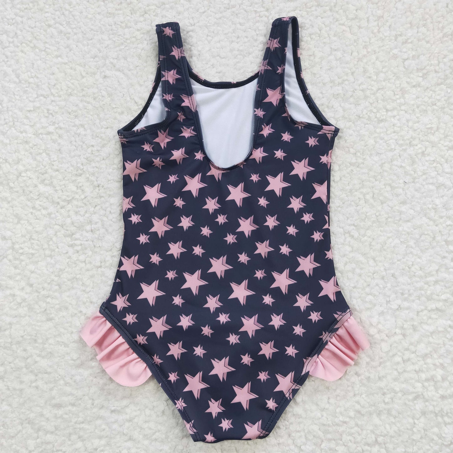 girls star print bathing suit, S0048