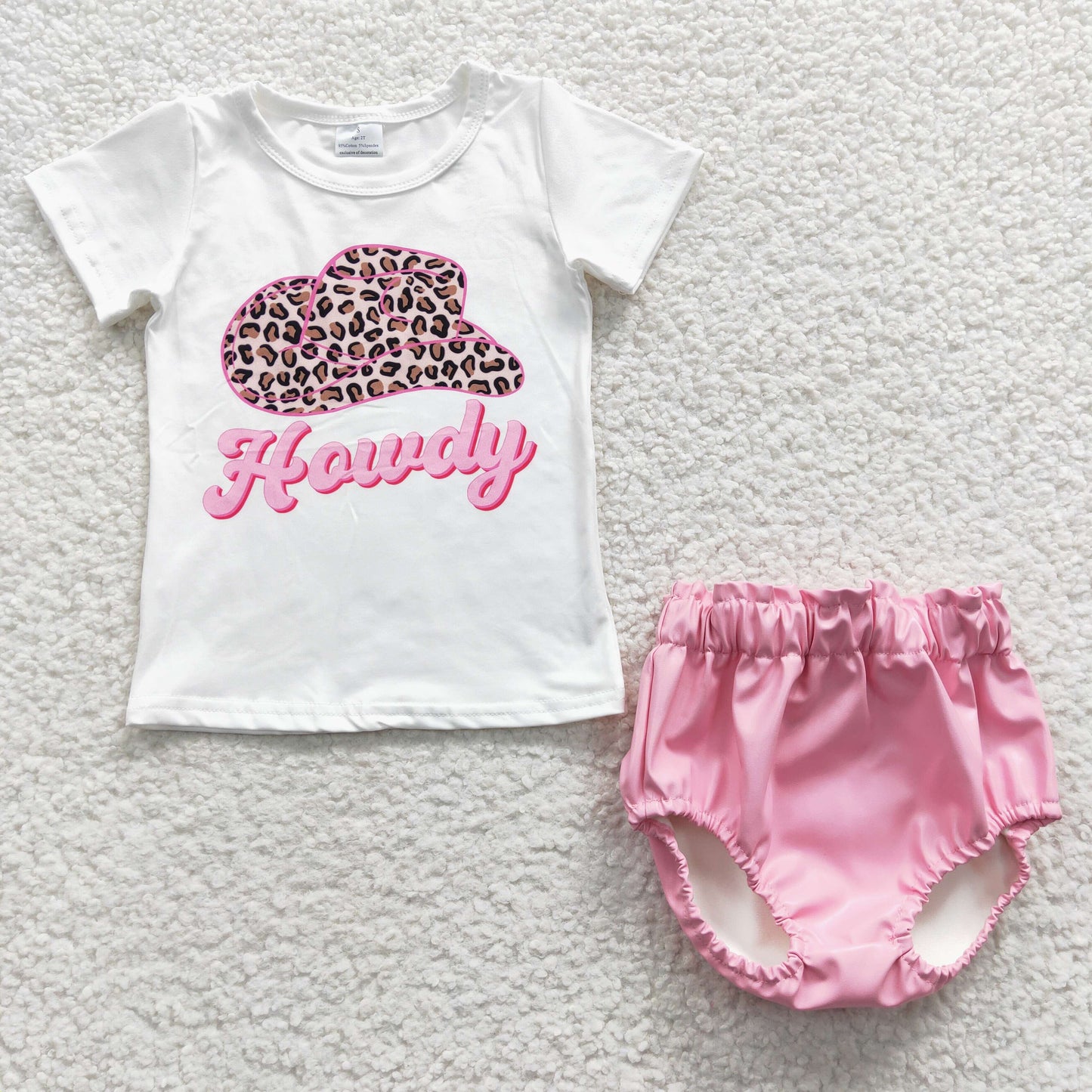 western howdy top pink bummies set
