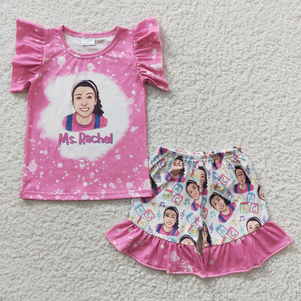 wholesale girls 2pcs teacher shorts set