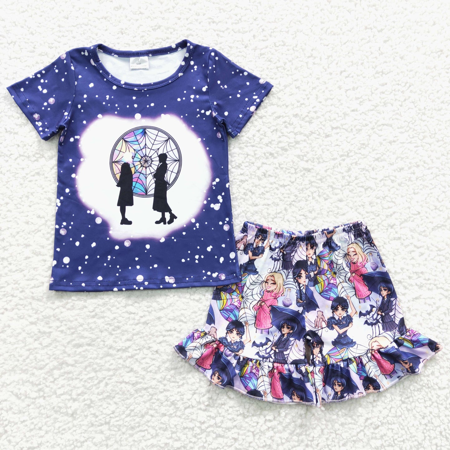 wholesale baby summer short sleeve movie outfit