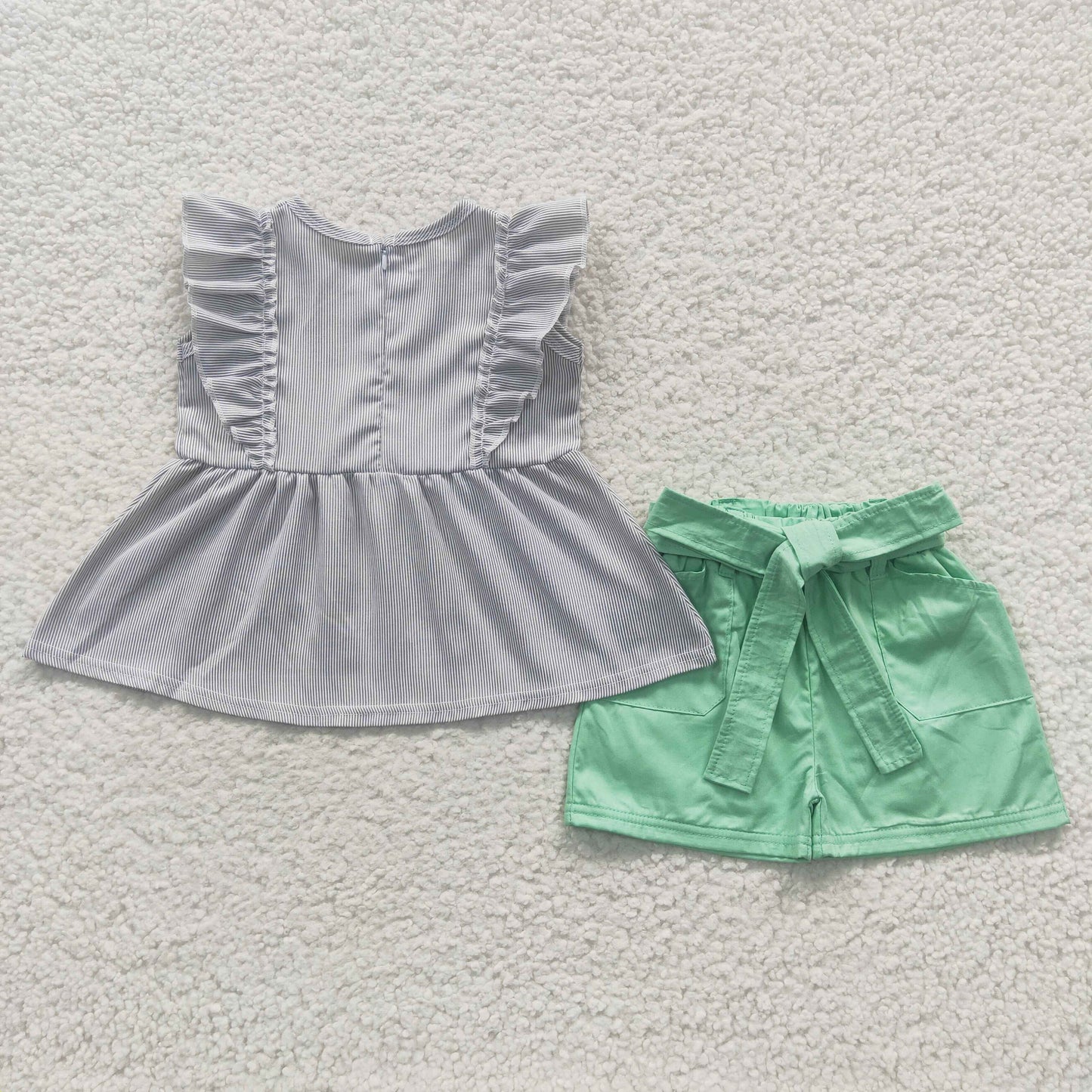 girls woven summer outfit