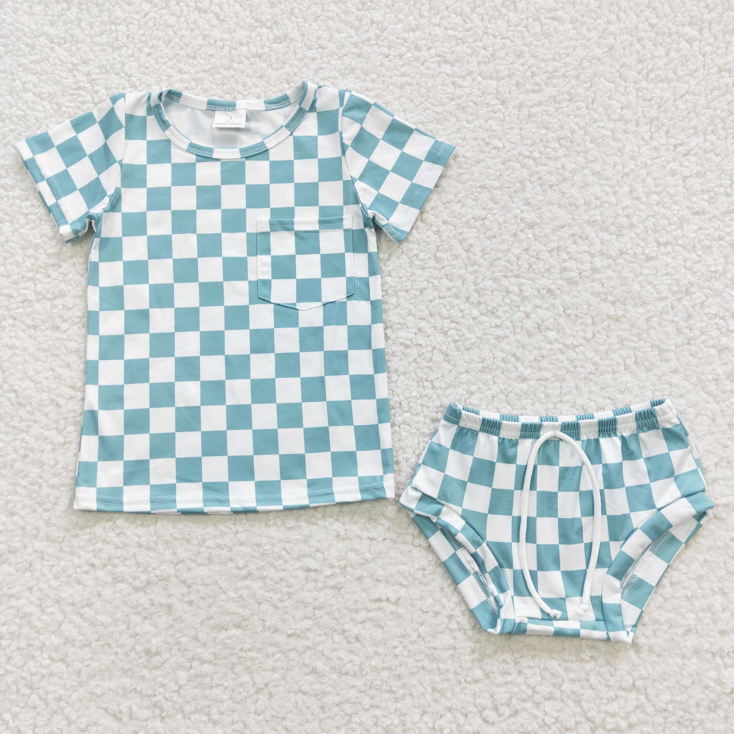 wholesale boutique checkered bummies set