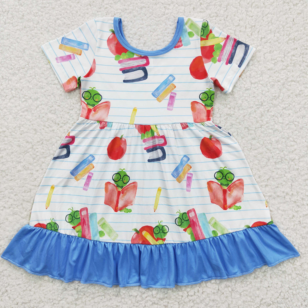 baby girls back to school books dress