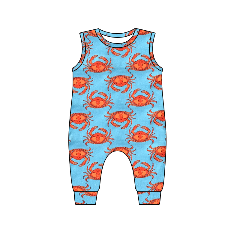 Pre-orde boy sleeveless crab romper, SR0196, Dec 8th