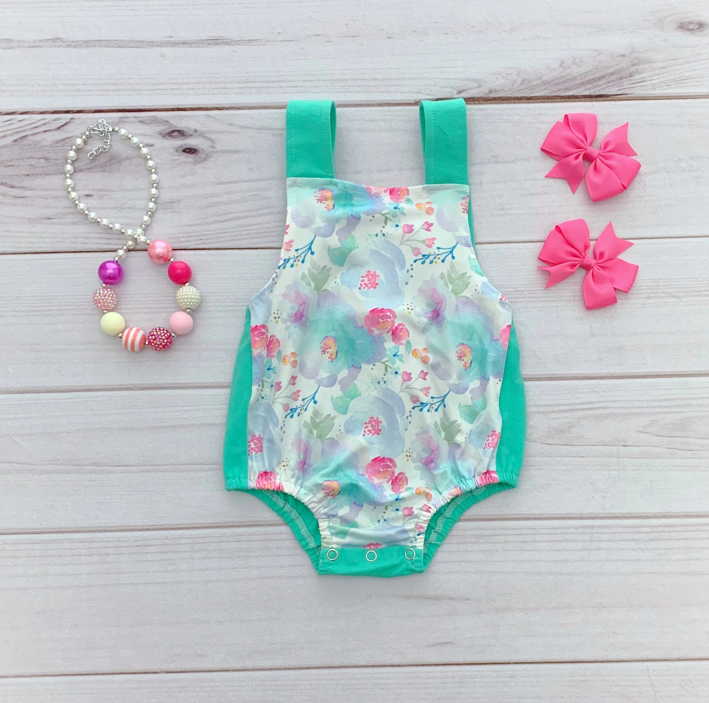 baby toddle girls one piece floral summer romper, D5-1