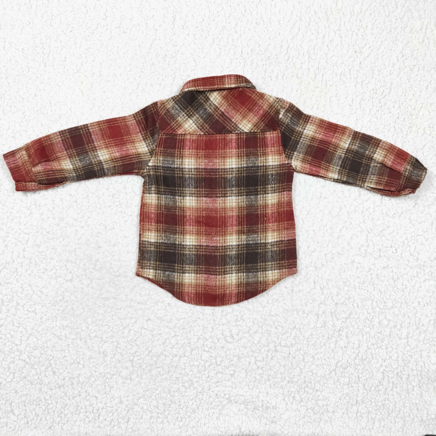 boy long sleeve plaid button up shirt BT0191