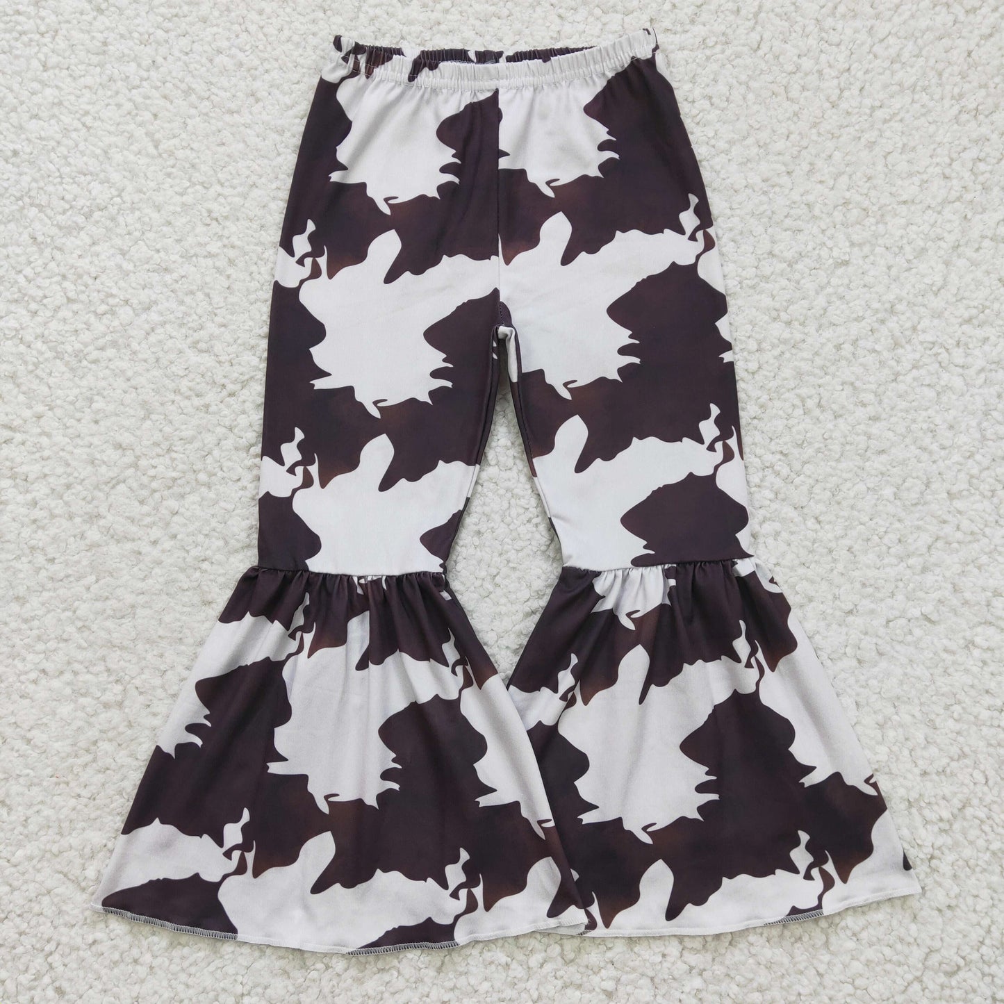 baby girls cow print milk silk pants , P0056