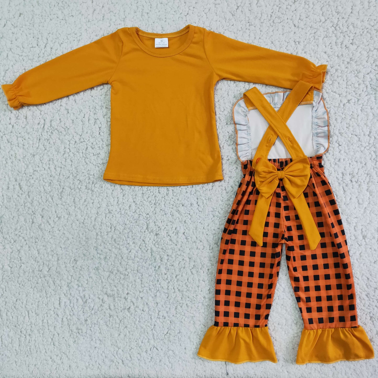 Baby girls Thanksgiving suspender set