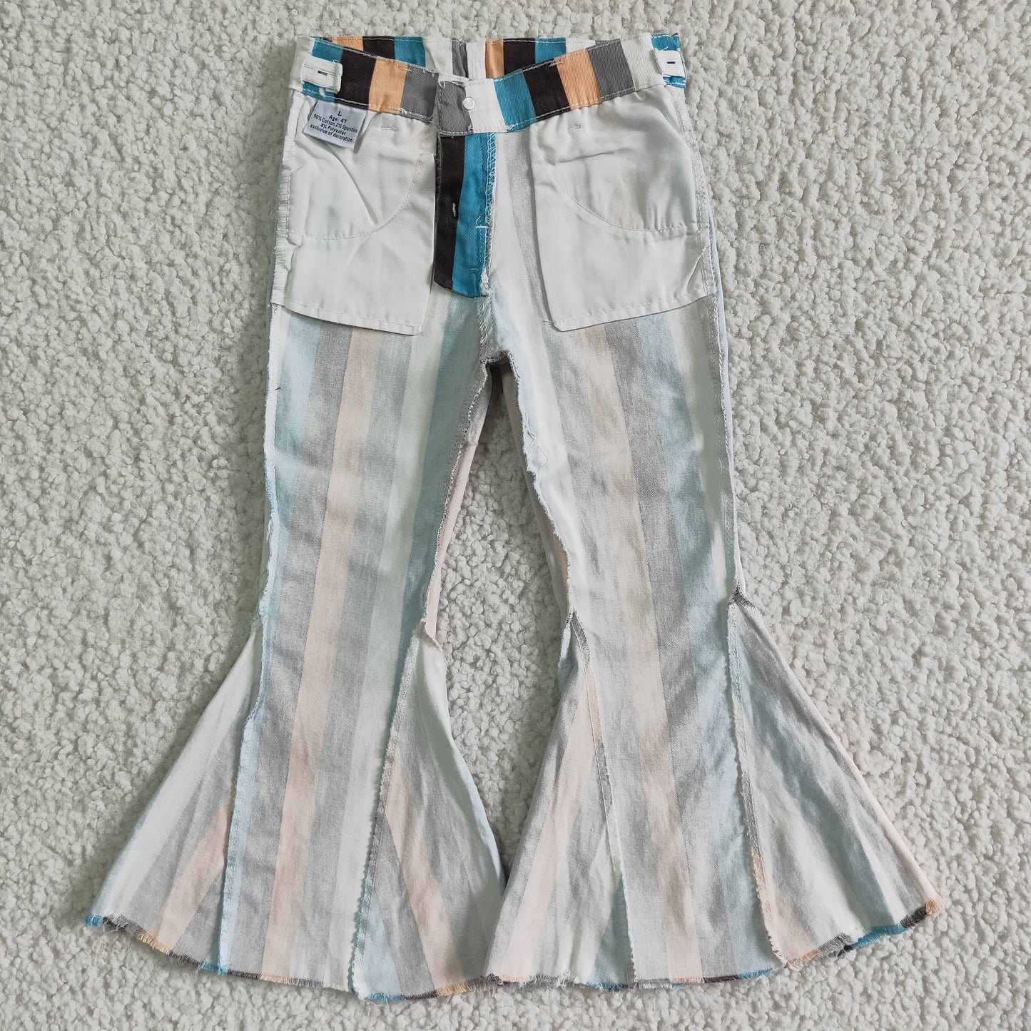 baby girls stripes denim pants
