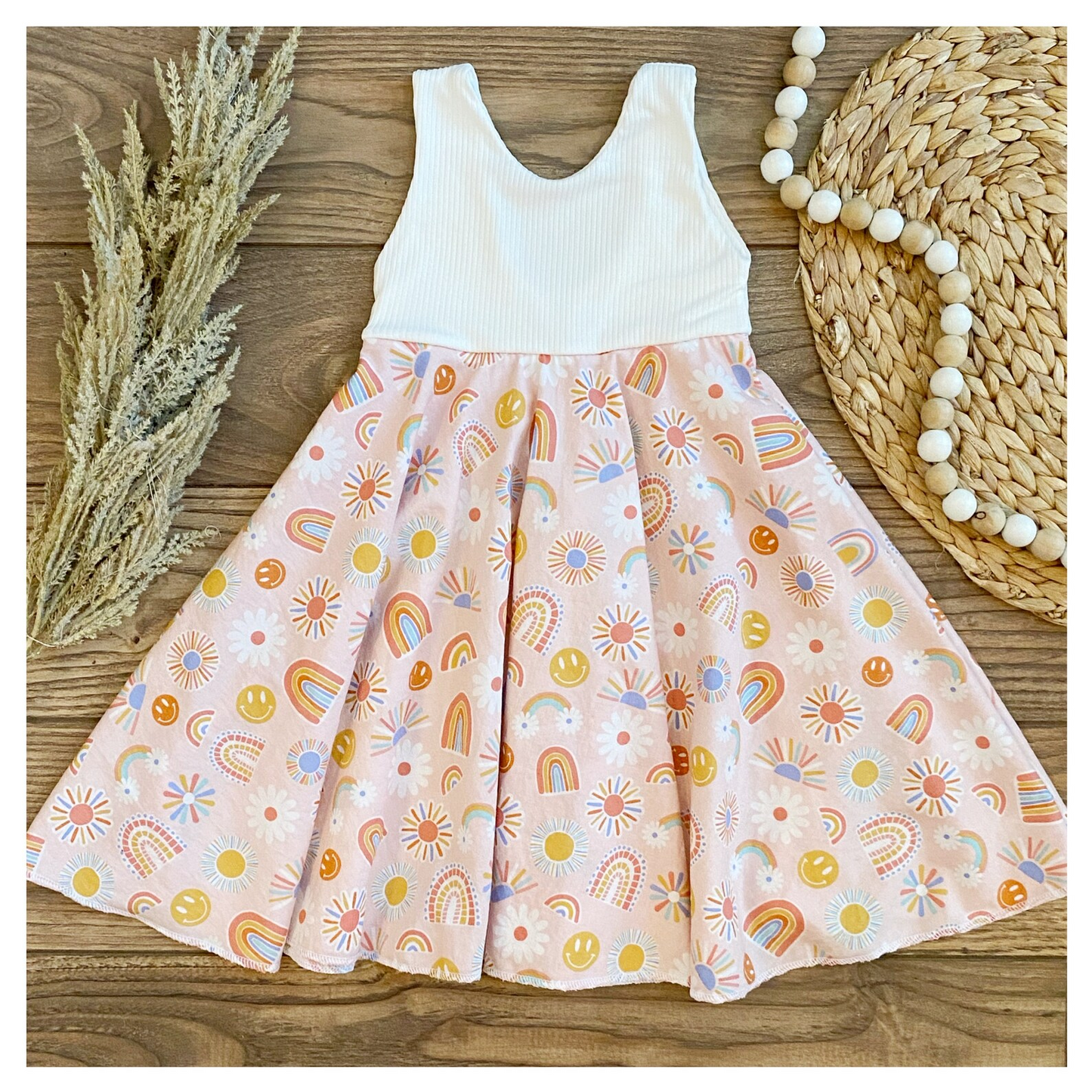 wholesale girls rainbow dress