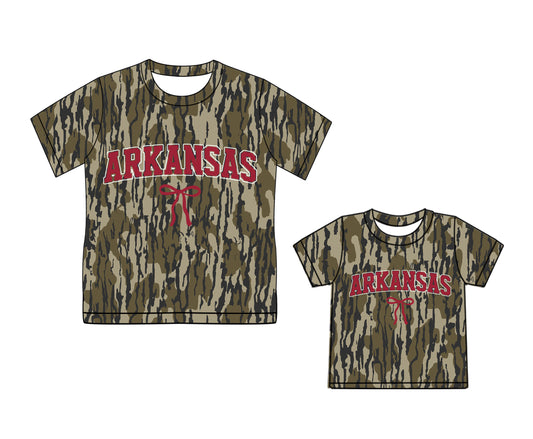 Mommy and Me Arkansas team design summer short sleeve top