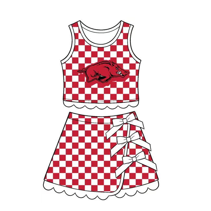 baby girls sleeveless top matching skorts yoga clothing set