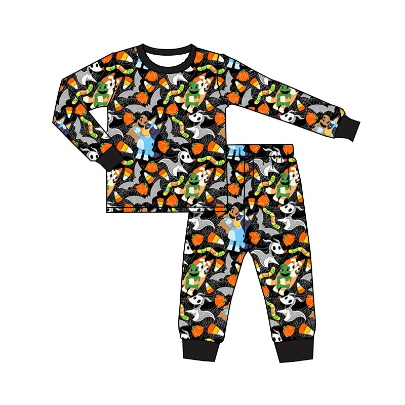 baby boy Hallowen blue cartoon dog design outfit