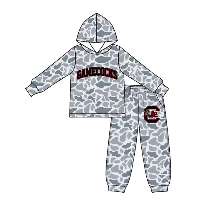 Baby boy custom team cheer design long sleeve hoodie set