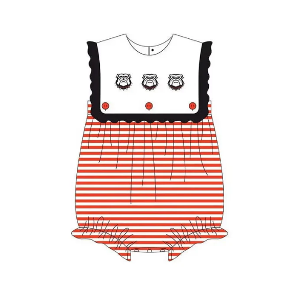 baby college dog team romper