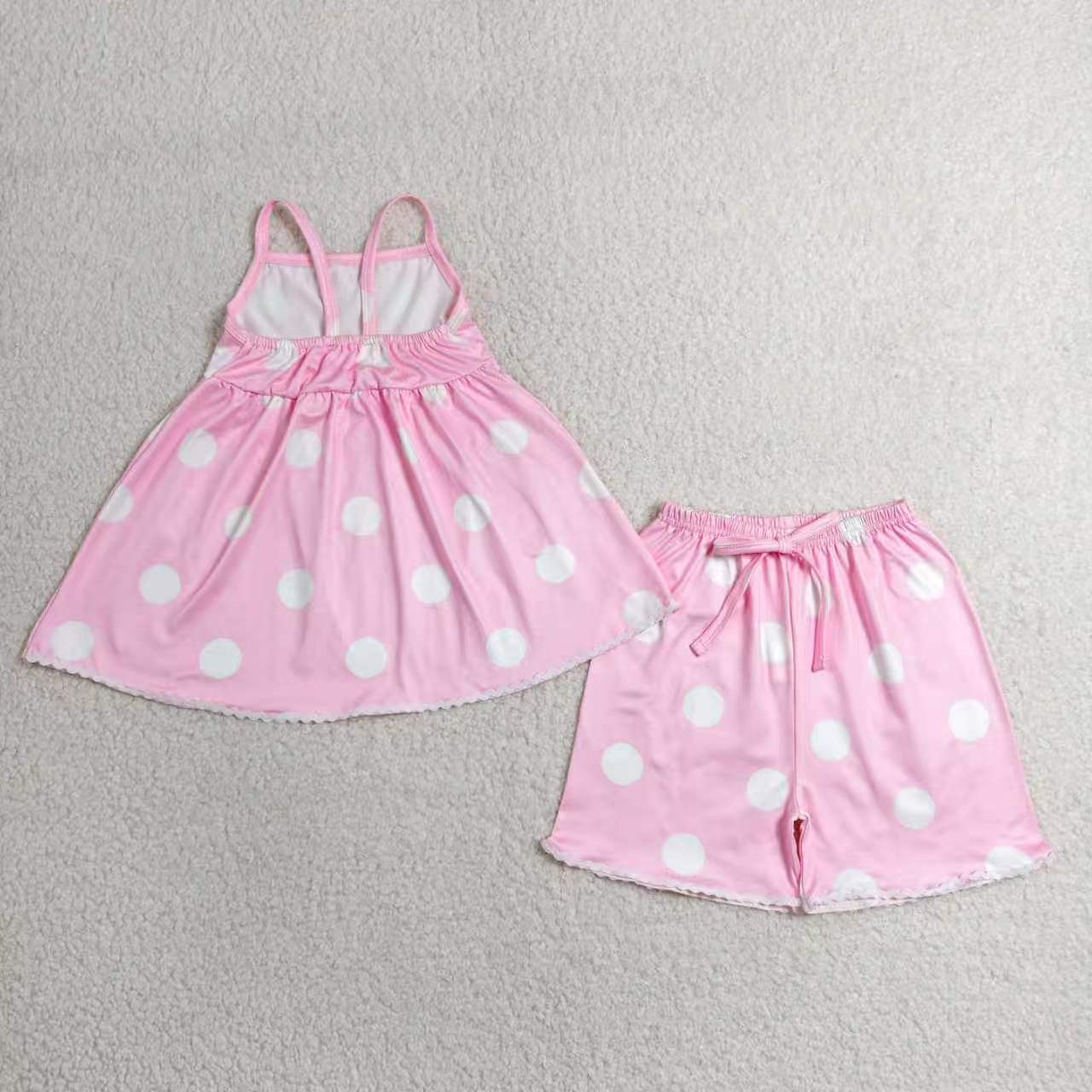 Blue flowers design top matching shorts girls summer outfit