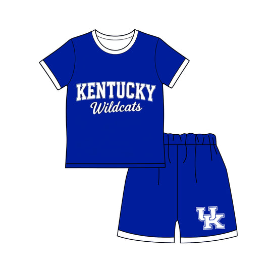 Custom team short sleeve top matching shorts boy summer outfit