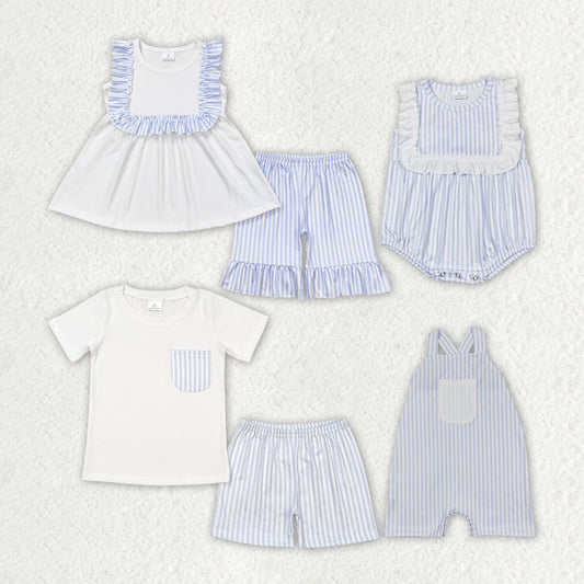 sister brother blue stripes sister brother wholesale matching sibling set