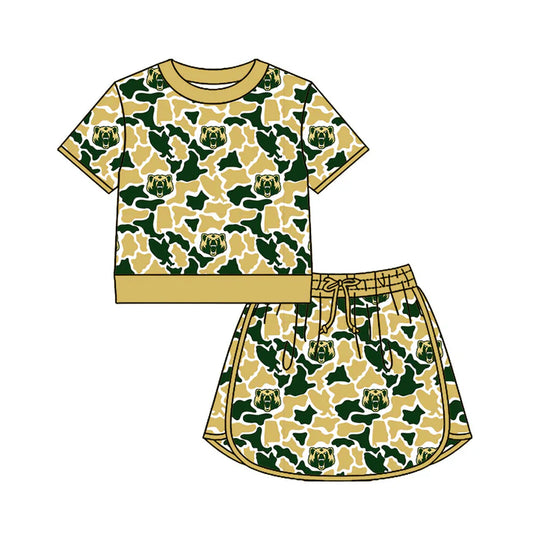 Custom team top matching skorts girl summer outfit